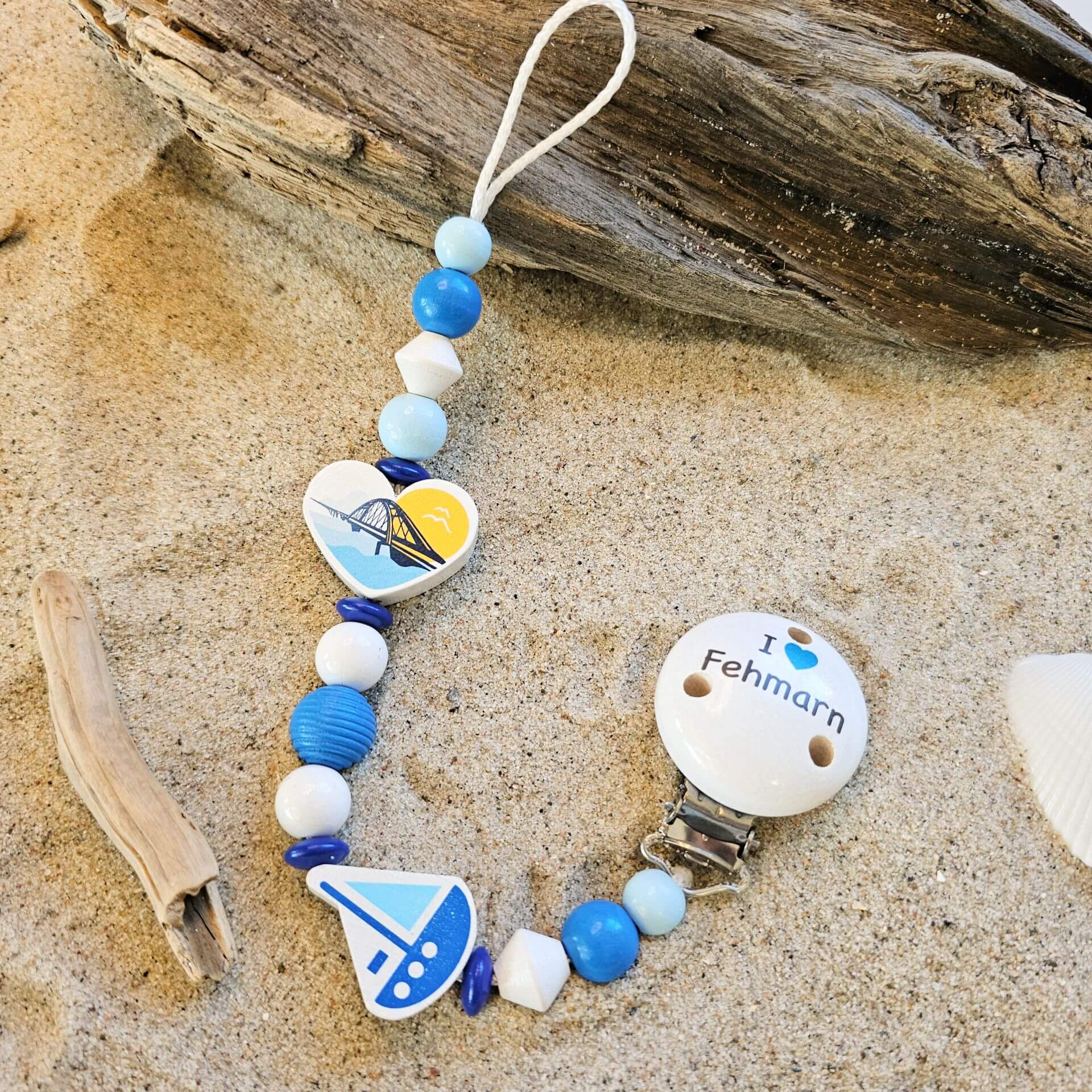 Bastelset Holzperlen-Schnullerkette "Fehmarn"
