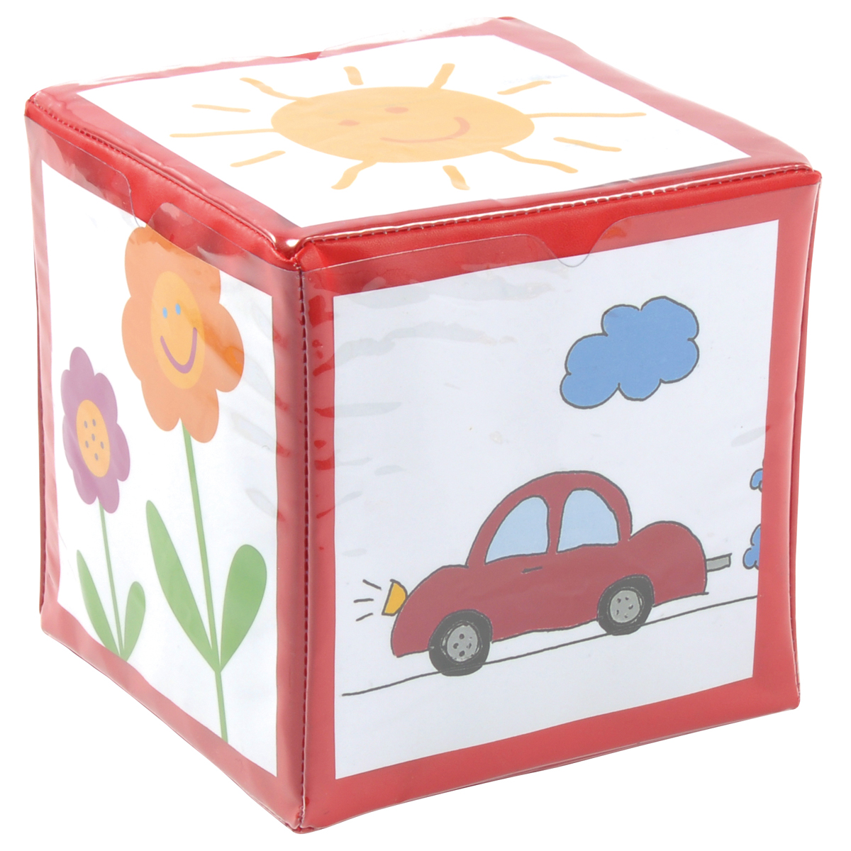 Würfel mit Taschen rot