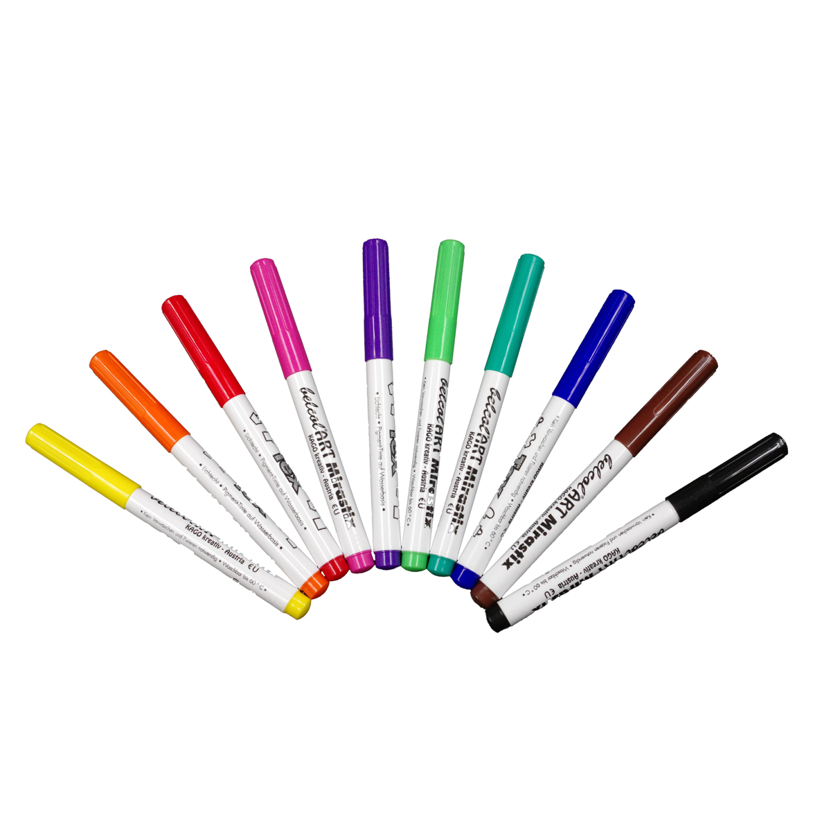 belcolART Stoffmalstifte Mirastix Tex 10 Stück in 10 Farben