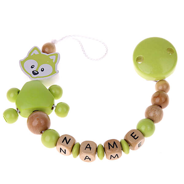 Personalisierte Schnullerkette Fuchs lemon Bastelset