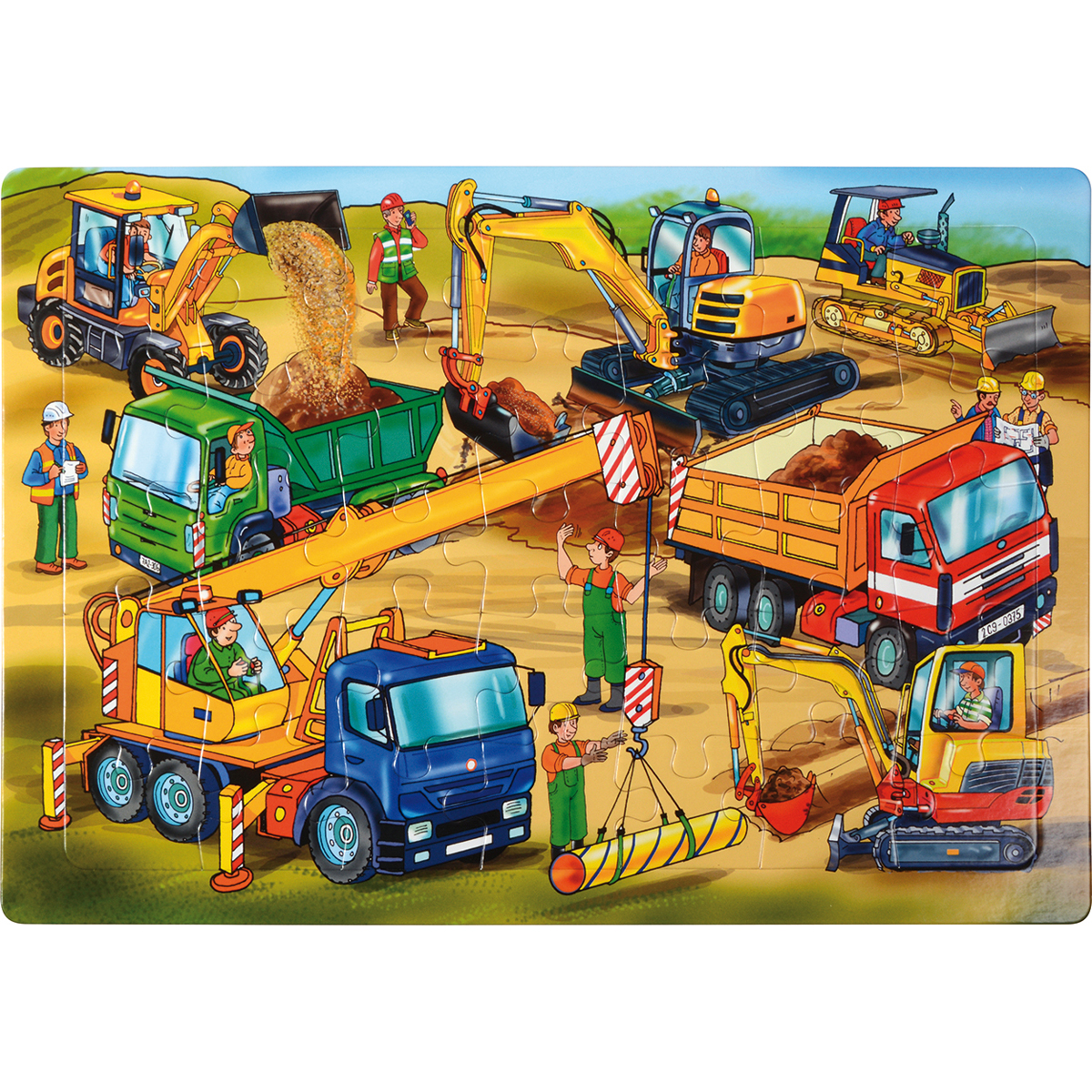 Puzzle Baumaschinen