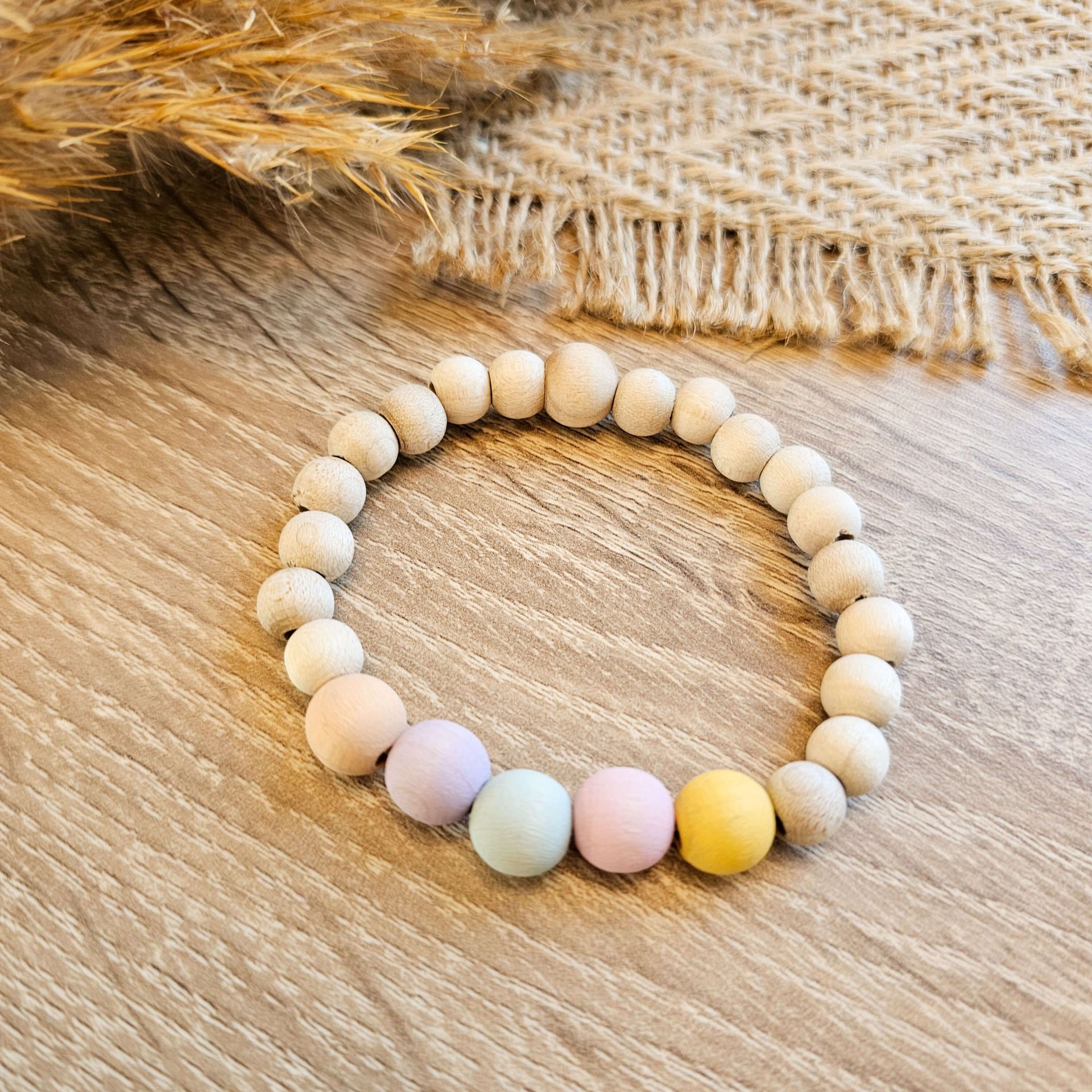Holzperlen Armband "Watercolor" Bastelset