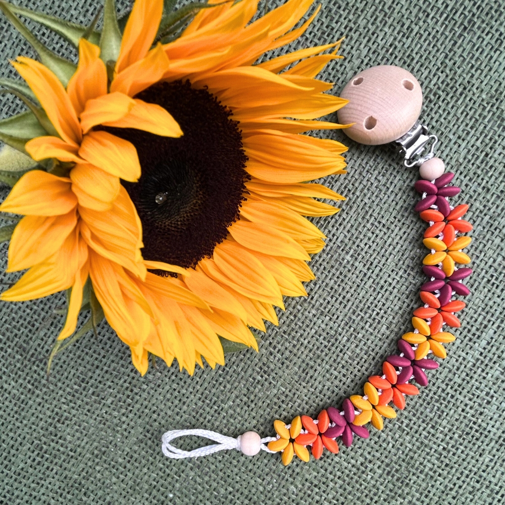 Schnullerkette "Blumenranke Indian Summer" • Bastelset