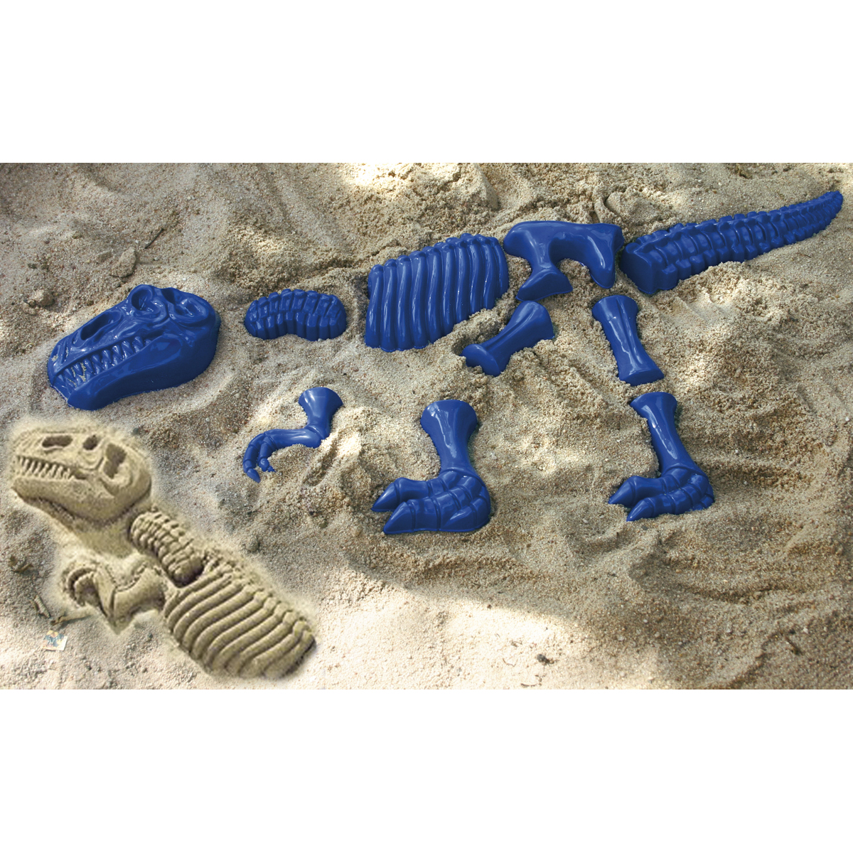 Sandformen Tyrannosaurus Rex blau