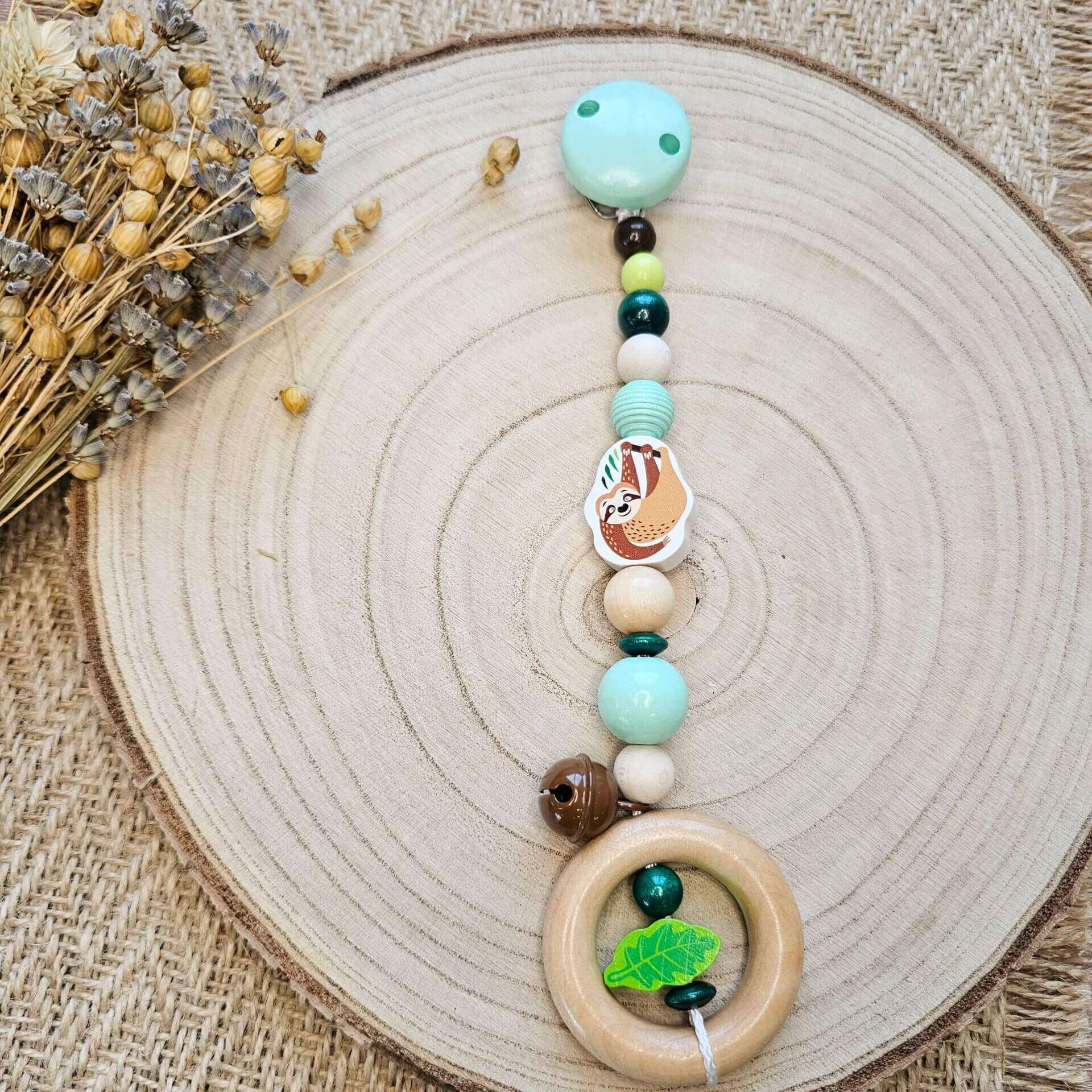 Kinderwagenanhänger Faultier Bastelset