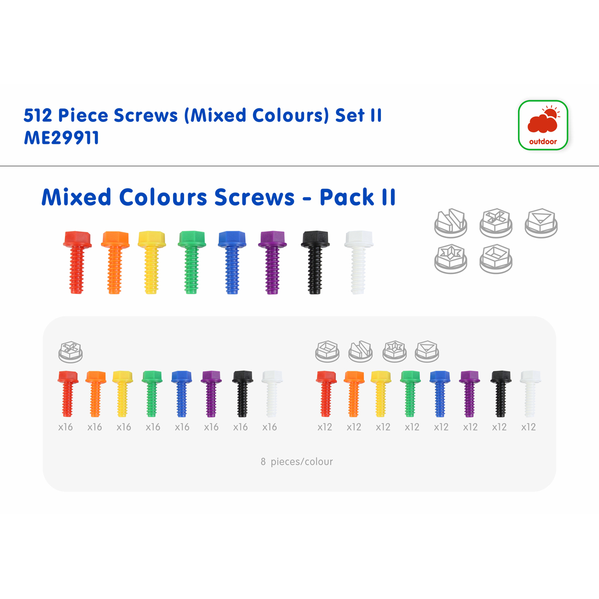 STEM Wand Zubehör 512 Schrauben