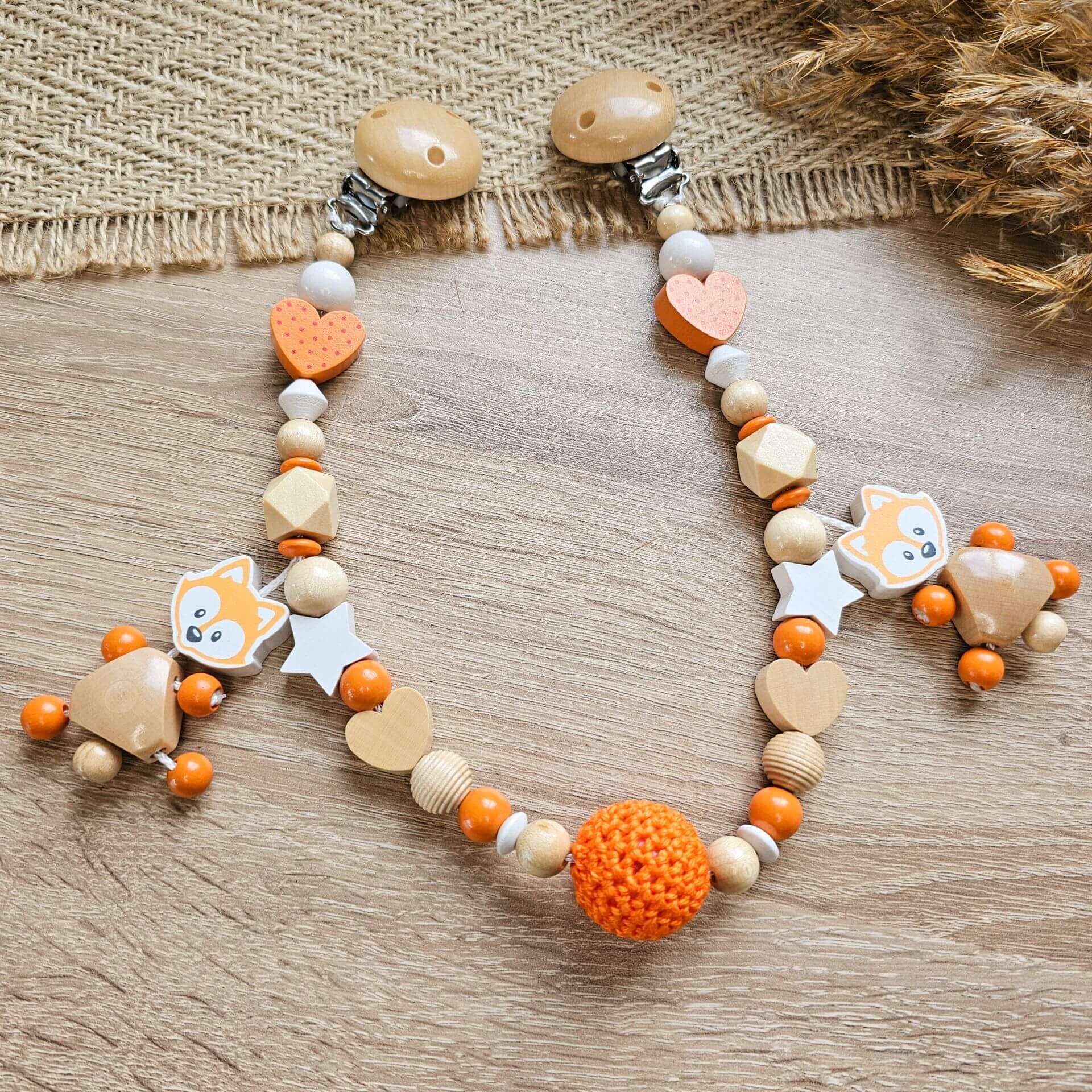 Kinderwagenkette Bastelset Fuchs mandarin