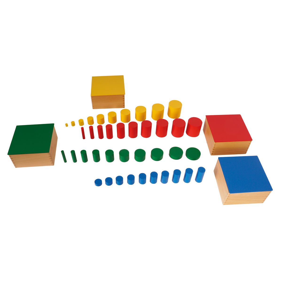 Montessori Farbige Zylinder