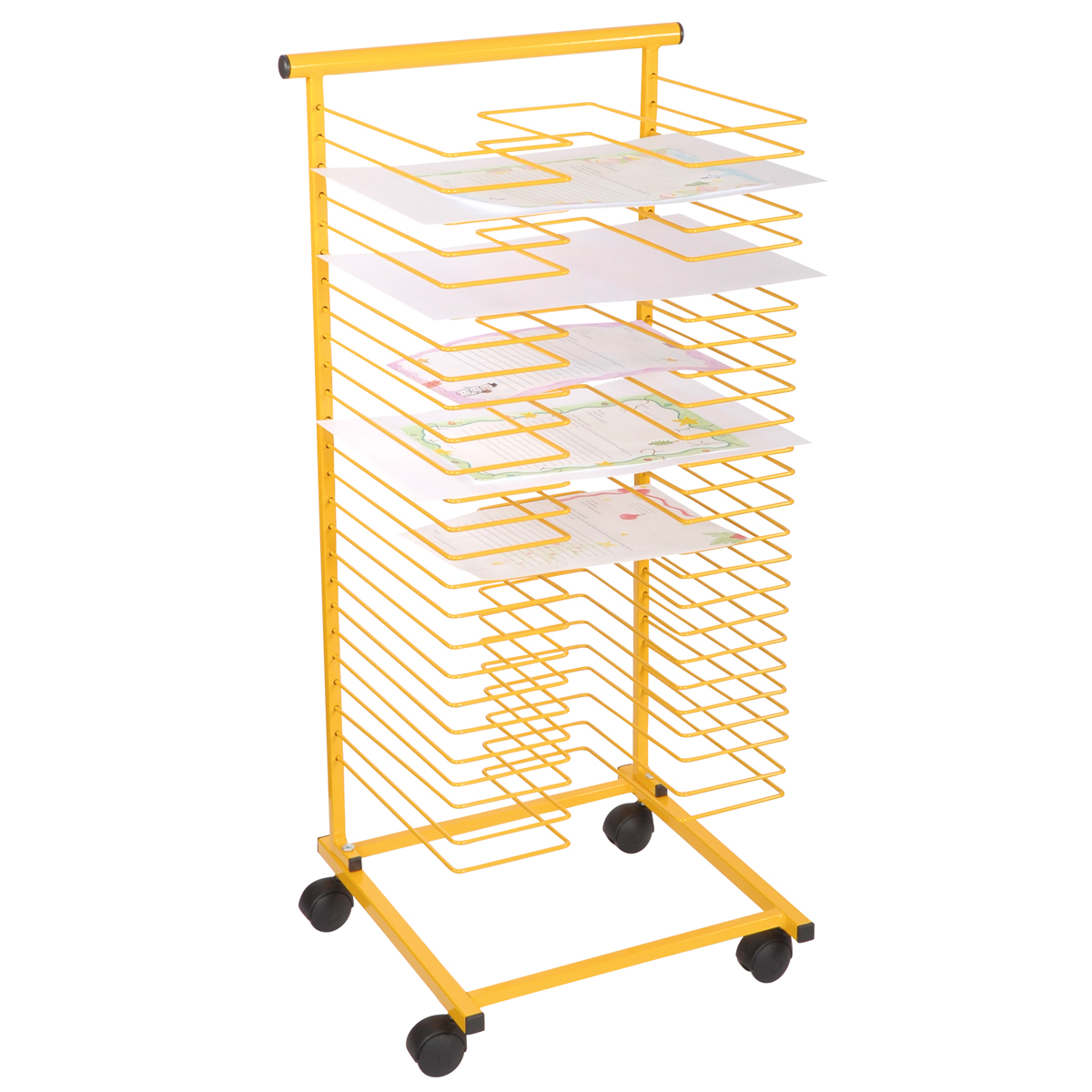 Papiertrockenständer gelb