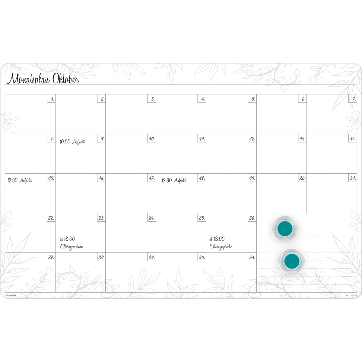 Whiteboard-Monatsplan A3-Plus Mein Monat magnetisch 4-tlg.