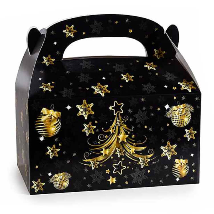 Weihnachtsbox mit Henkel • aus Papier