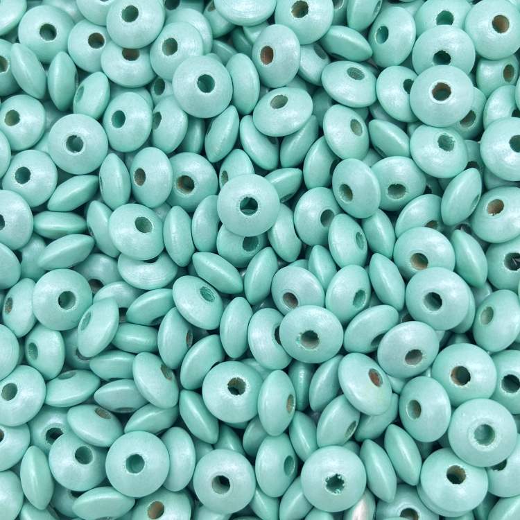 Wooden lenses mother-of-pearl 10mm - 50 pieces