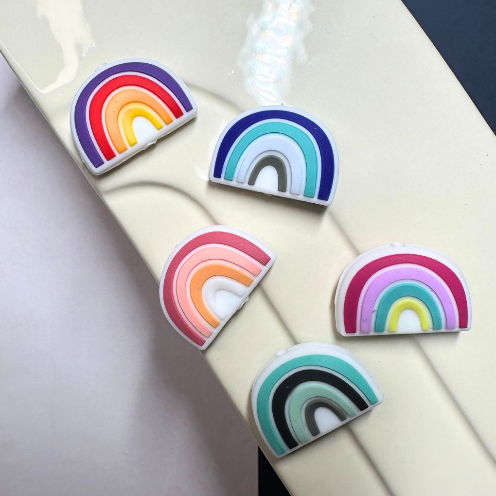 Regenbogen-Motivperle aus Silikon