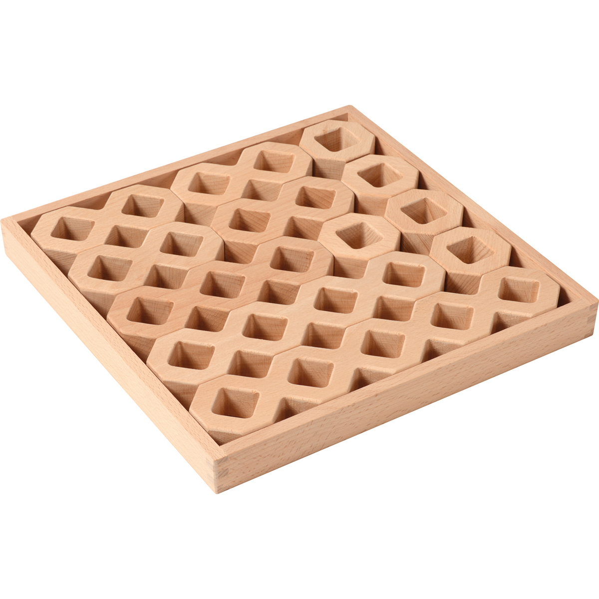 Holzbaukasten Wabe