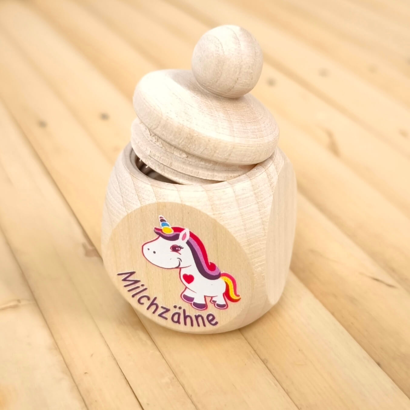 Milchzahndose Einhorn Pink
