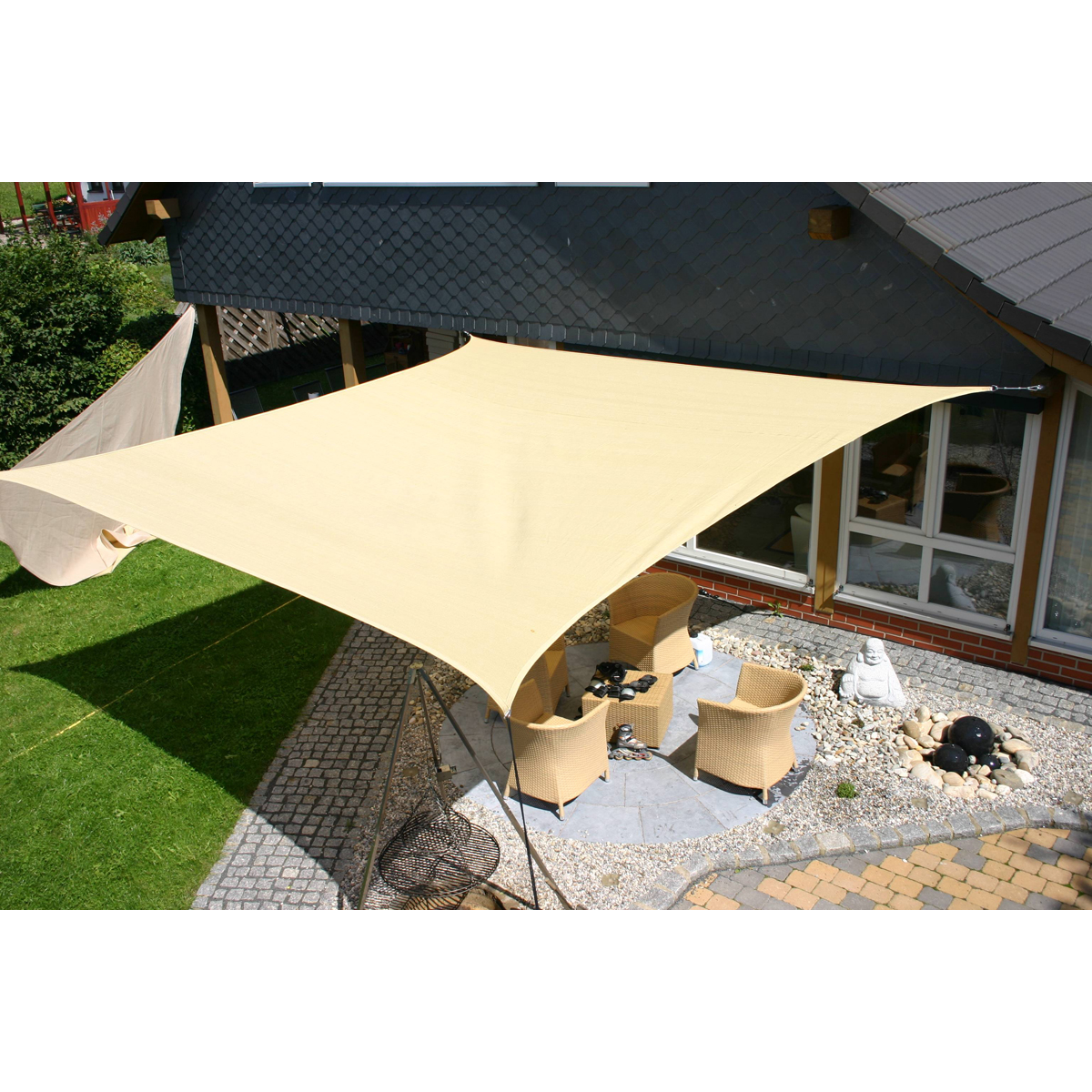 Sonnensegel 5 x 5 m beige