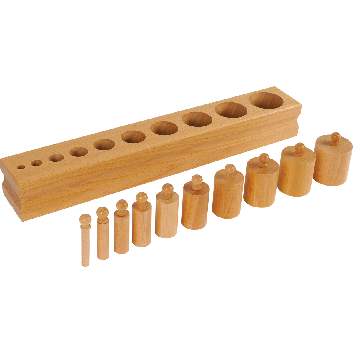 Montessori Block mit Zylindern Set 2