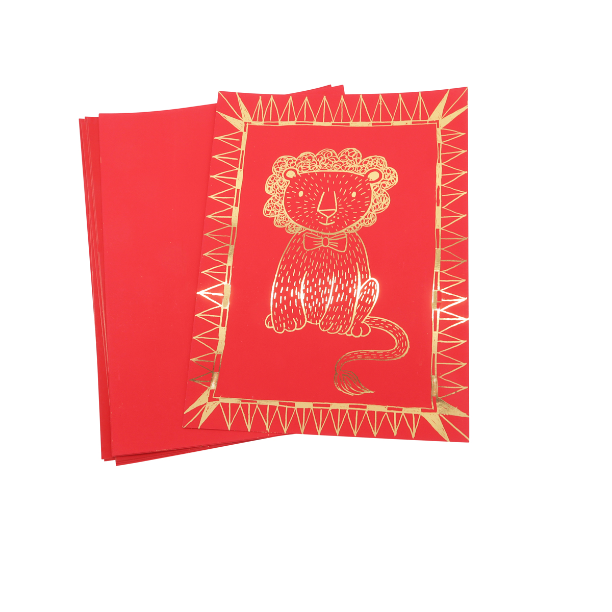 Scratch Art Bogen rot 10er Set