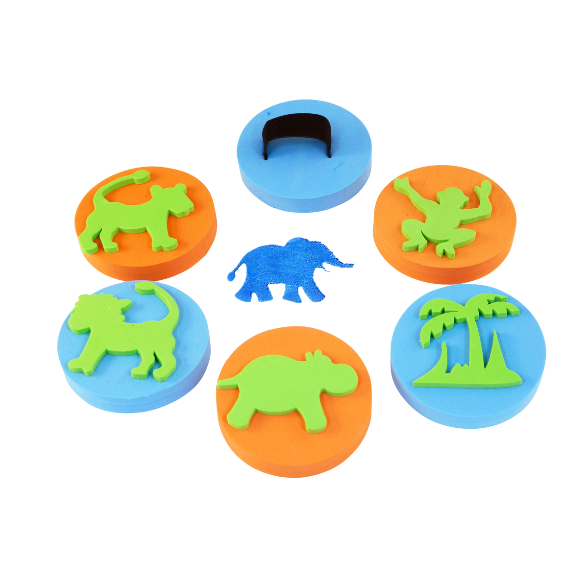 Handflächenstempel Dschungel 6er Set