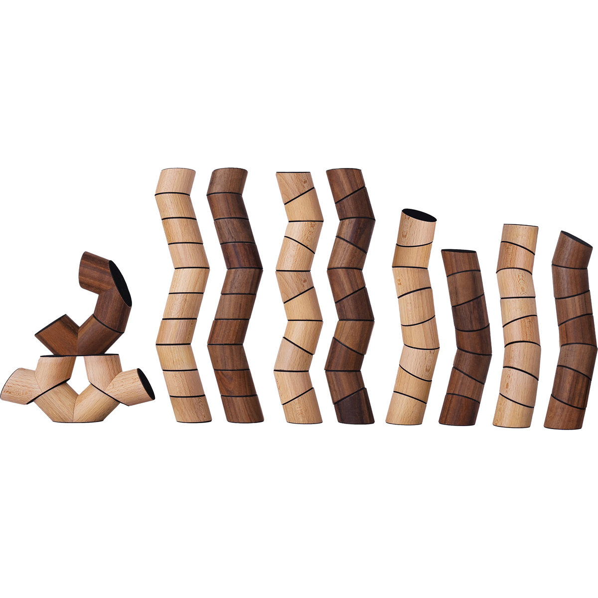 Loggos 75 Teile Buche und Nuss