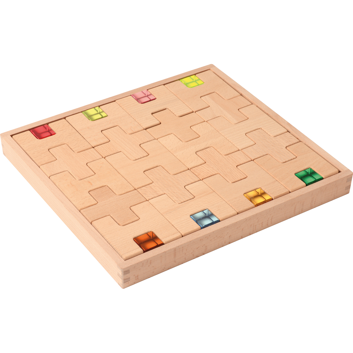 Holzbaukasten H- und +-Blöcke