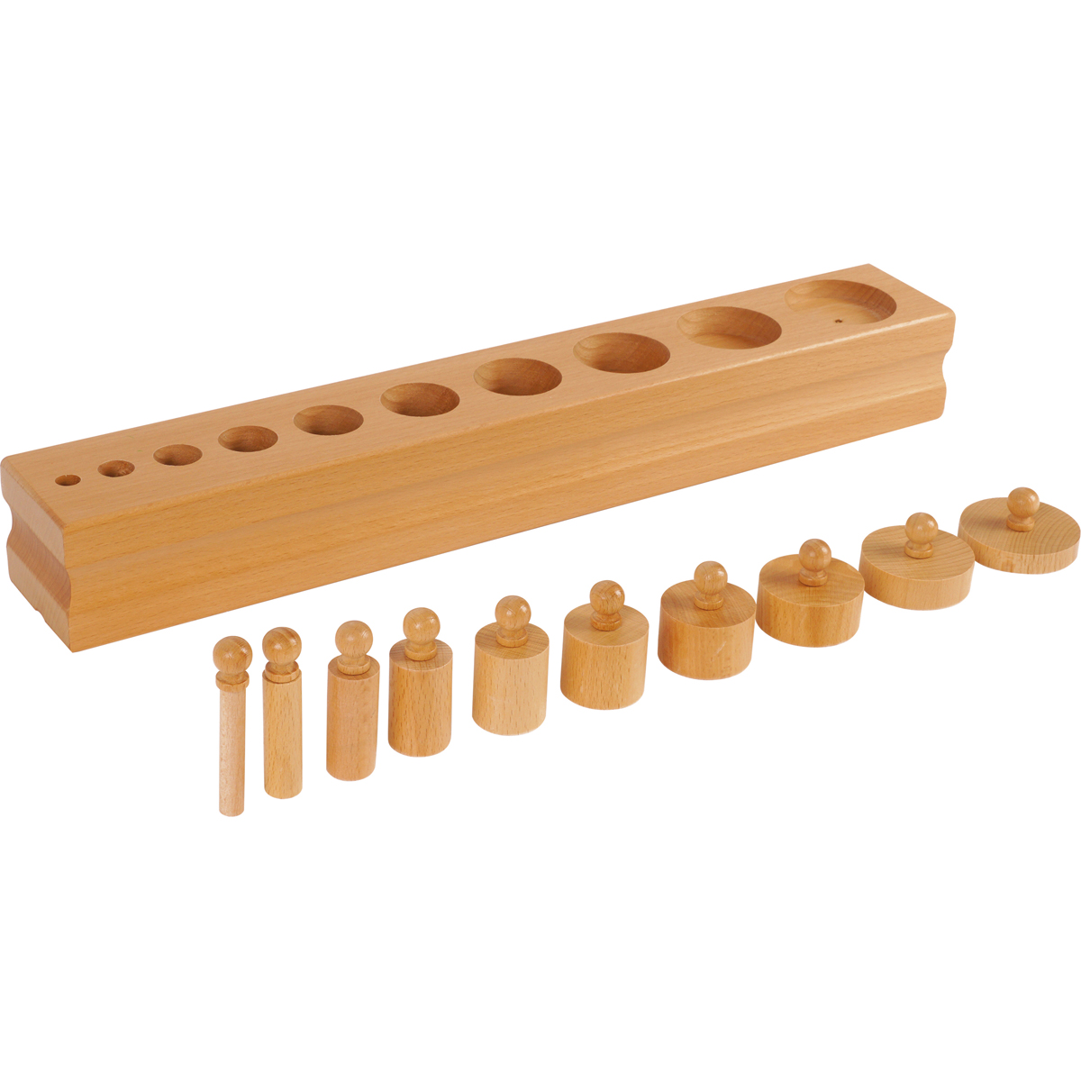 Montessori Block mit Zylindern Set 3