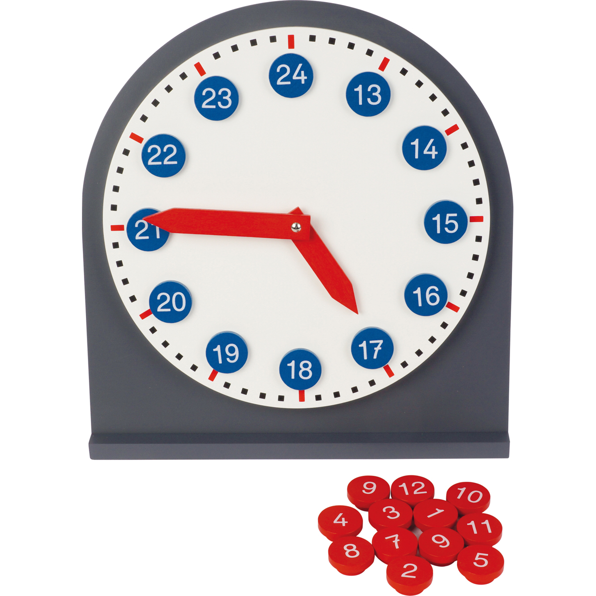 Montessori Uhr mit herausnehmbaren Ziffern