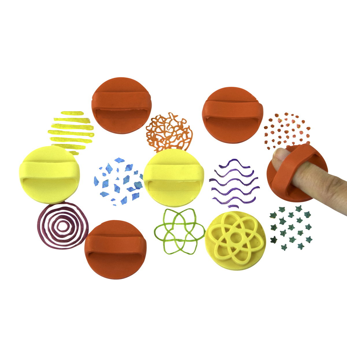 Fingerstempel Muster 8er Set