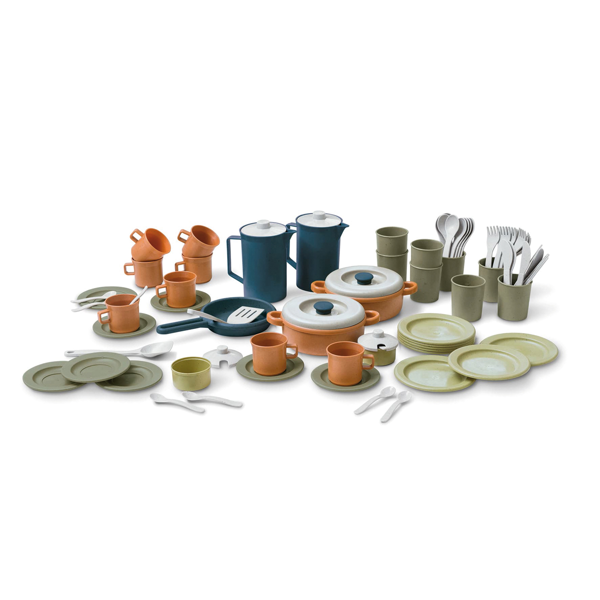 Green Eco Kaffee und Ess-Set 79 Teile
