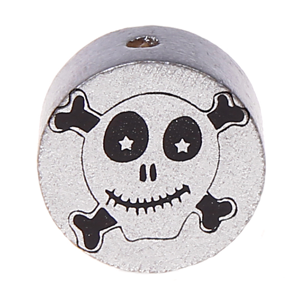 Motivperle Scheibe Happy Skull