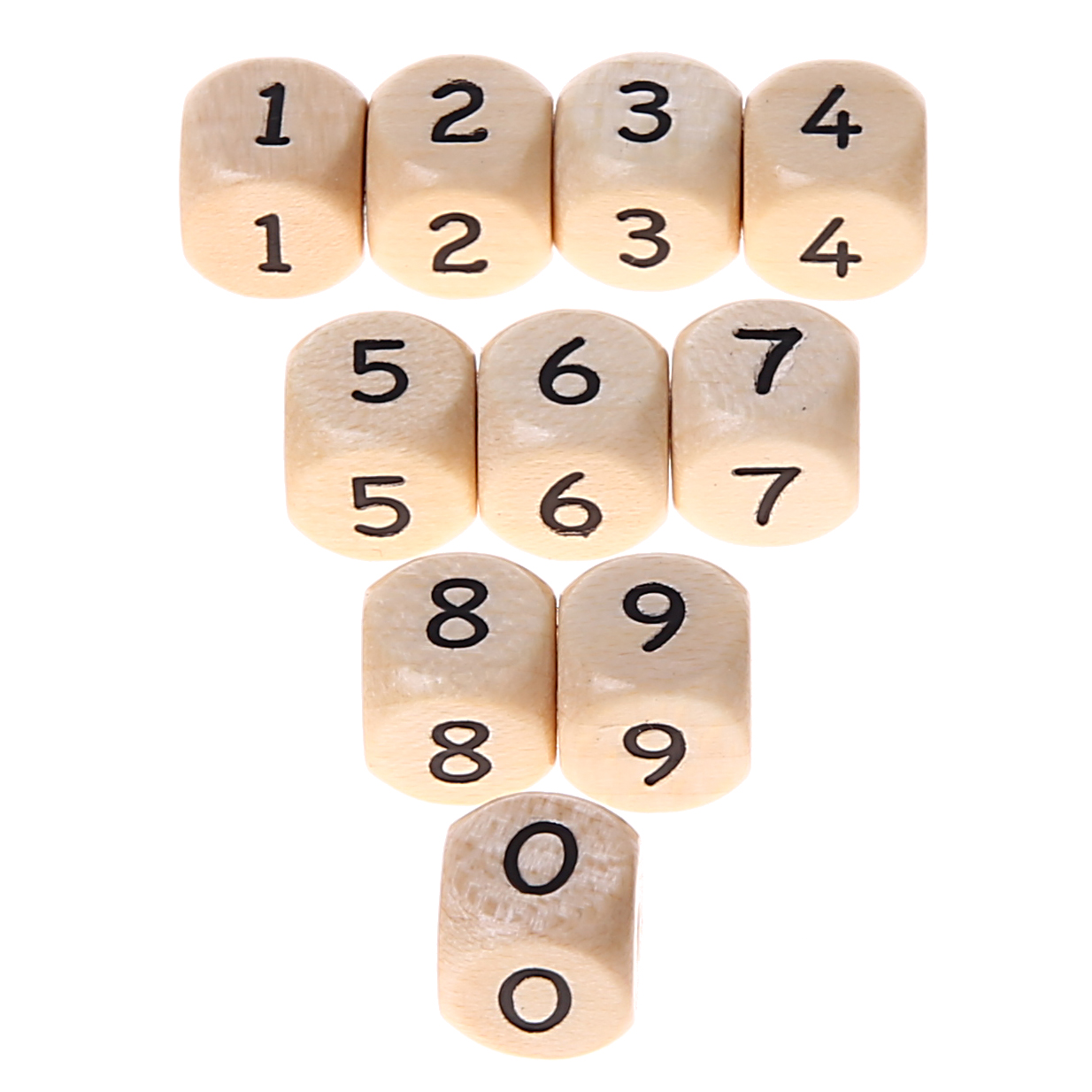 Zahlenperlen 10 mm geprägt