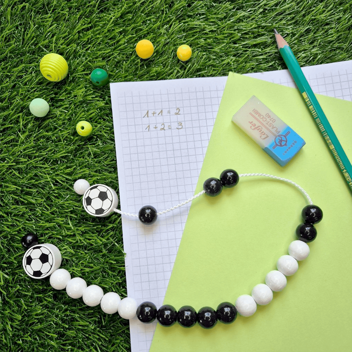 Bastelset Rechenkette "Fußball"