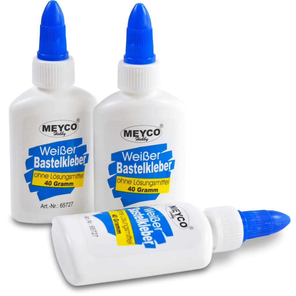 Weißer Bastelkleber, 40g Flasche, lösungsmittelfrei