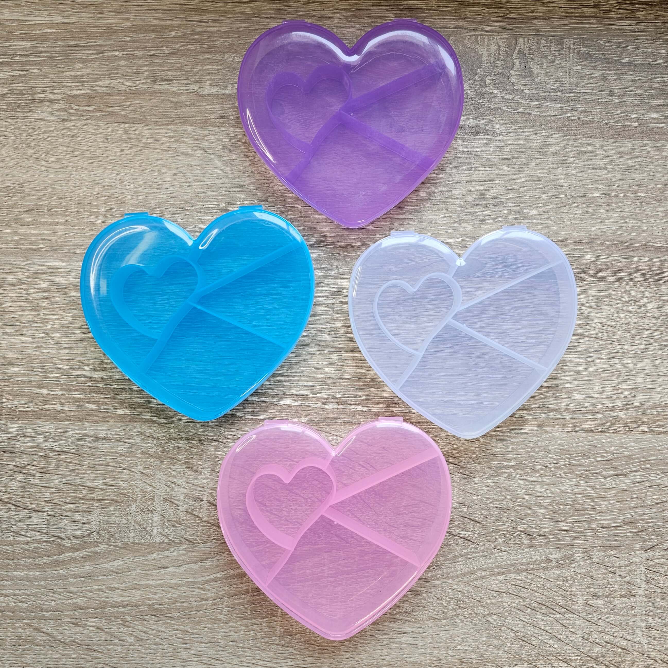 Aufbewahrungsbox für Perlen "Herz" • 5 Fächer