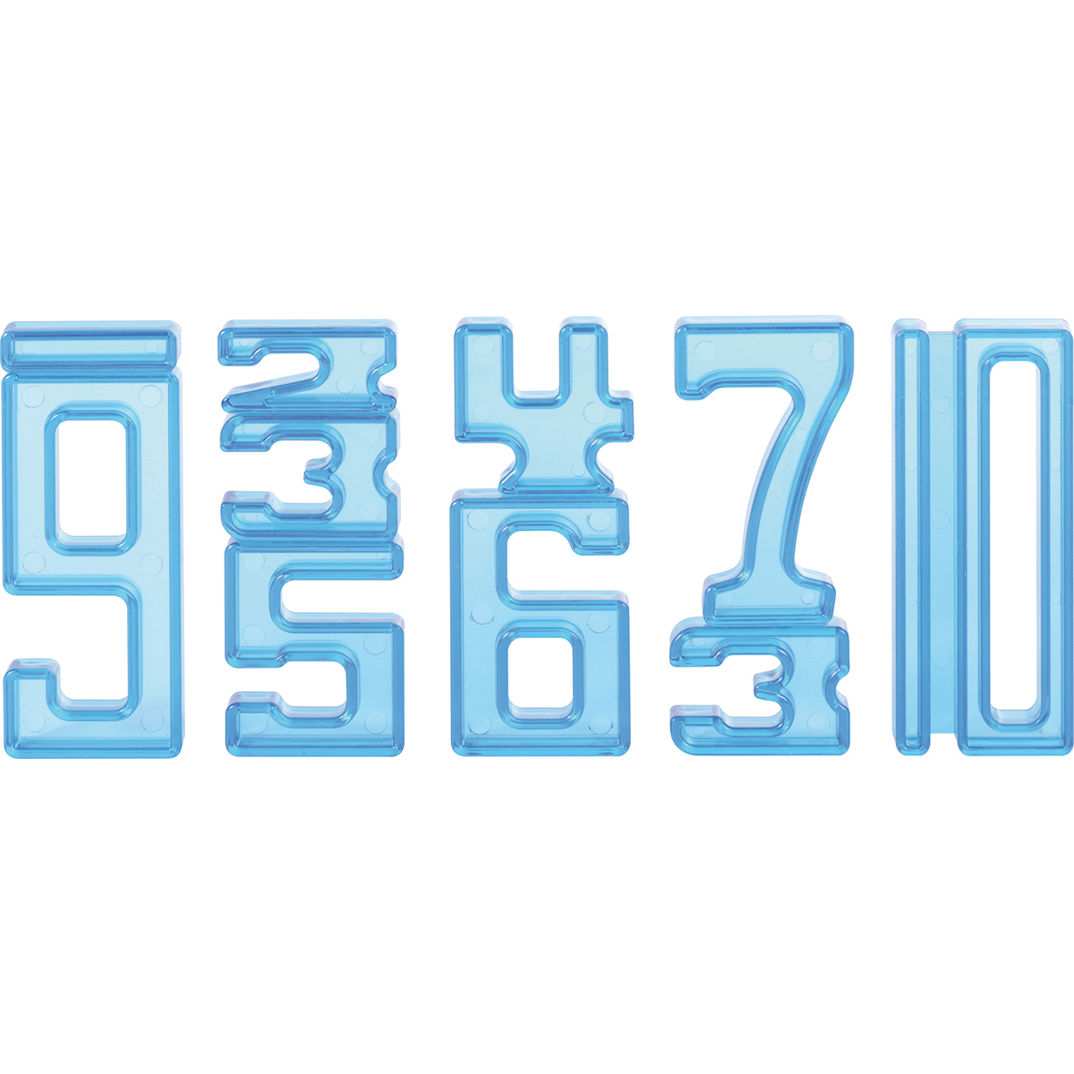 Zahlen-Bausteine transluzent 140er Set