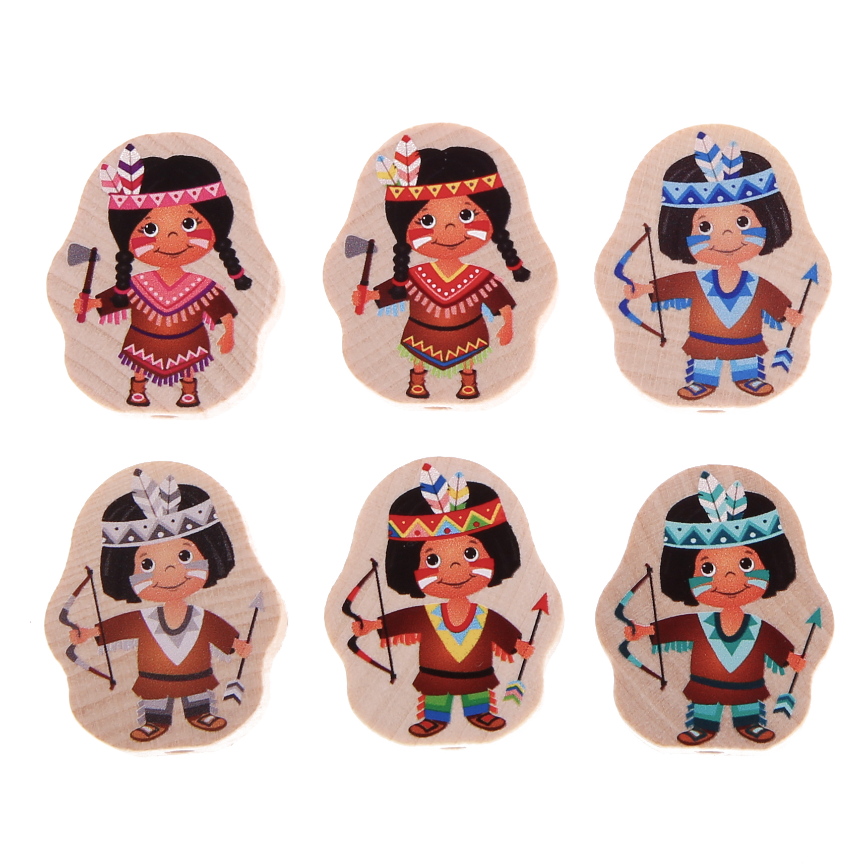 Motivperle natur Indianer • Indianerin