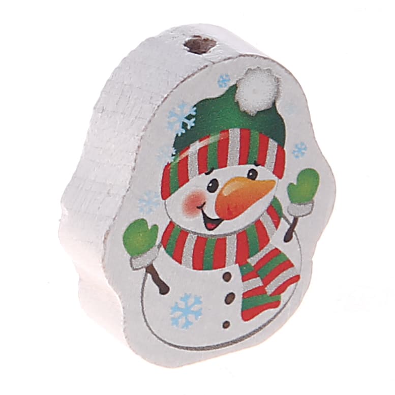 Snowman motif bead