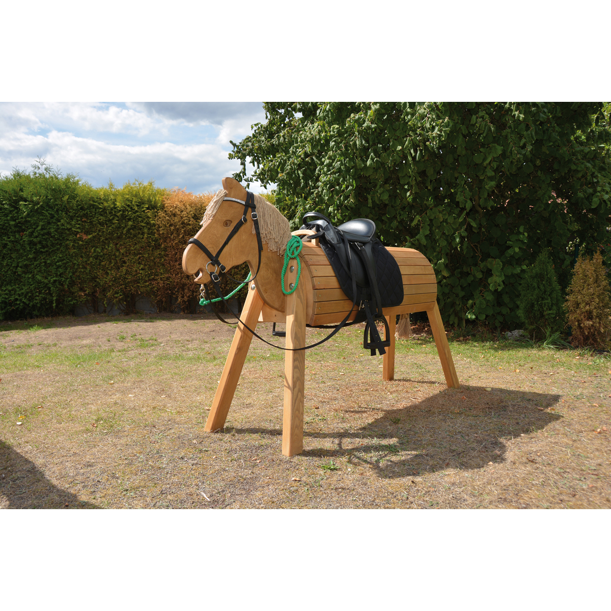 Holzpferd 80 cm lasiert