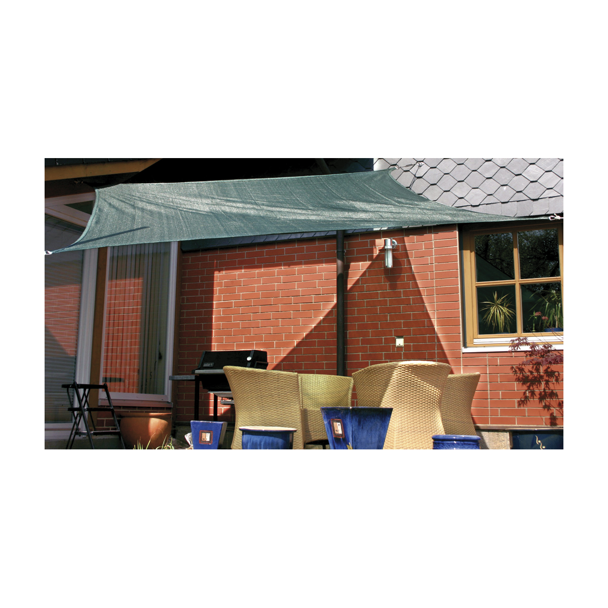 Sonnensegel 3 x 3 m grün