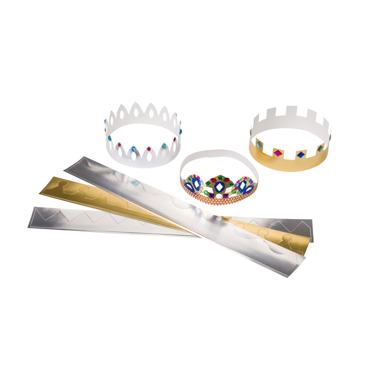 Metallic Kronen 12er Set