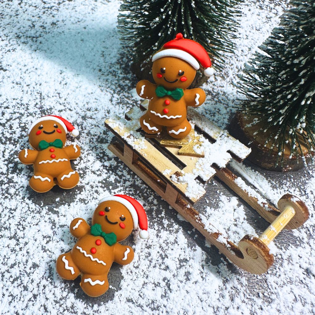 Lebkuchenmann Silikon-Motivperle