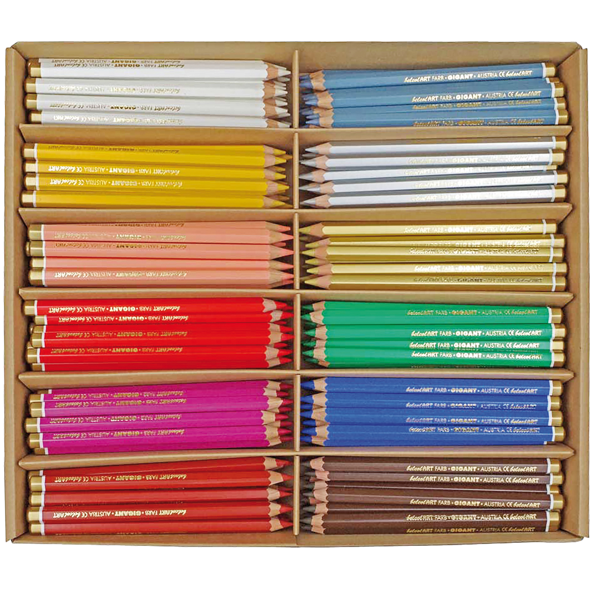 belcolART Farb Gigant Ergänzungsfarben 12 Farben 180 Stifte