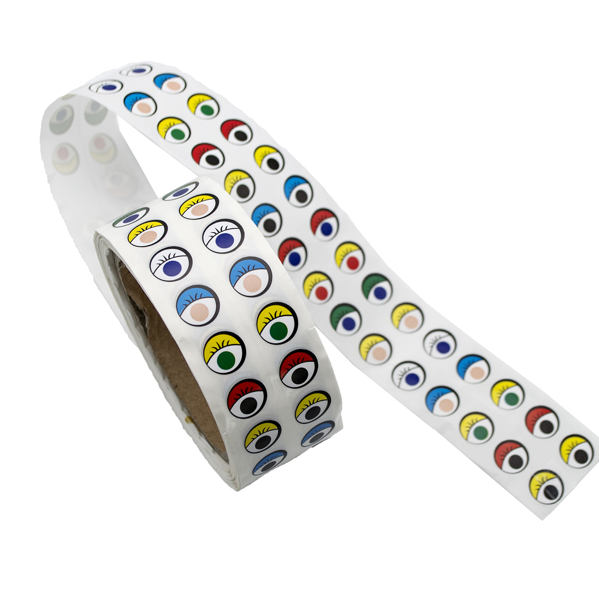 Bunte Augensticker auf der Rolle 2000er Set