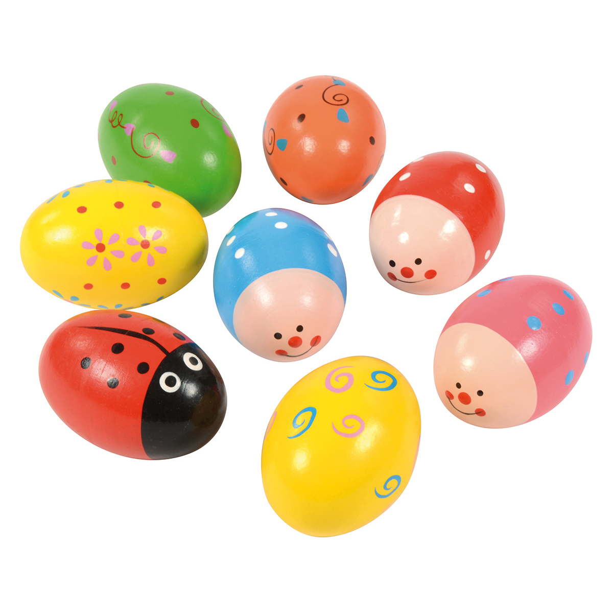 Motiv Rassel Eier 8er Set