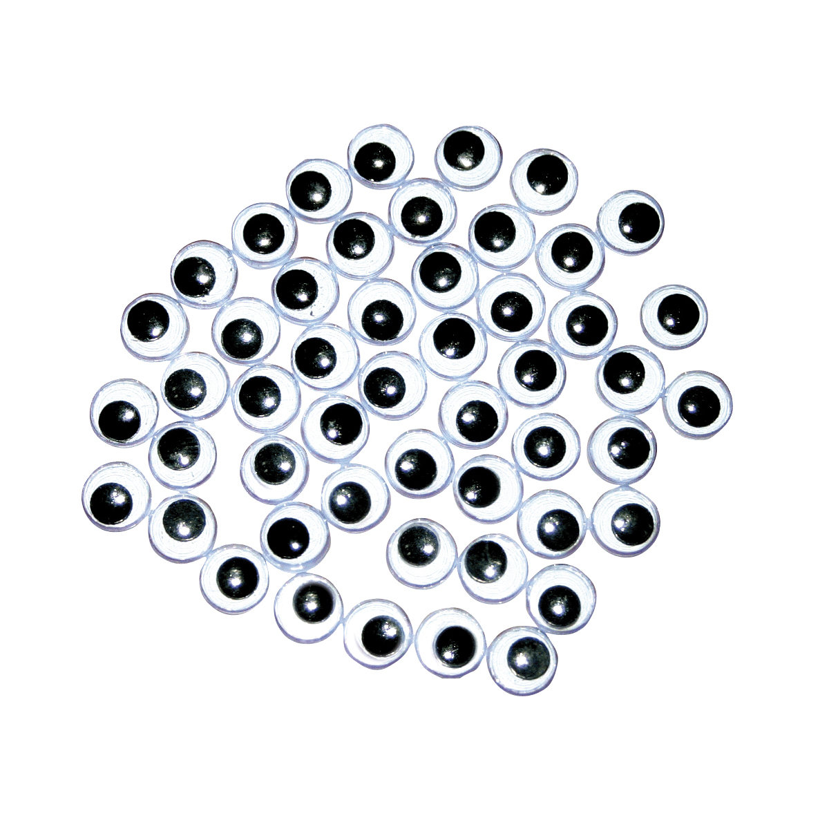 Wackelaugen 8 mm Schwarz/Weiß