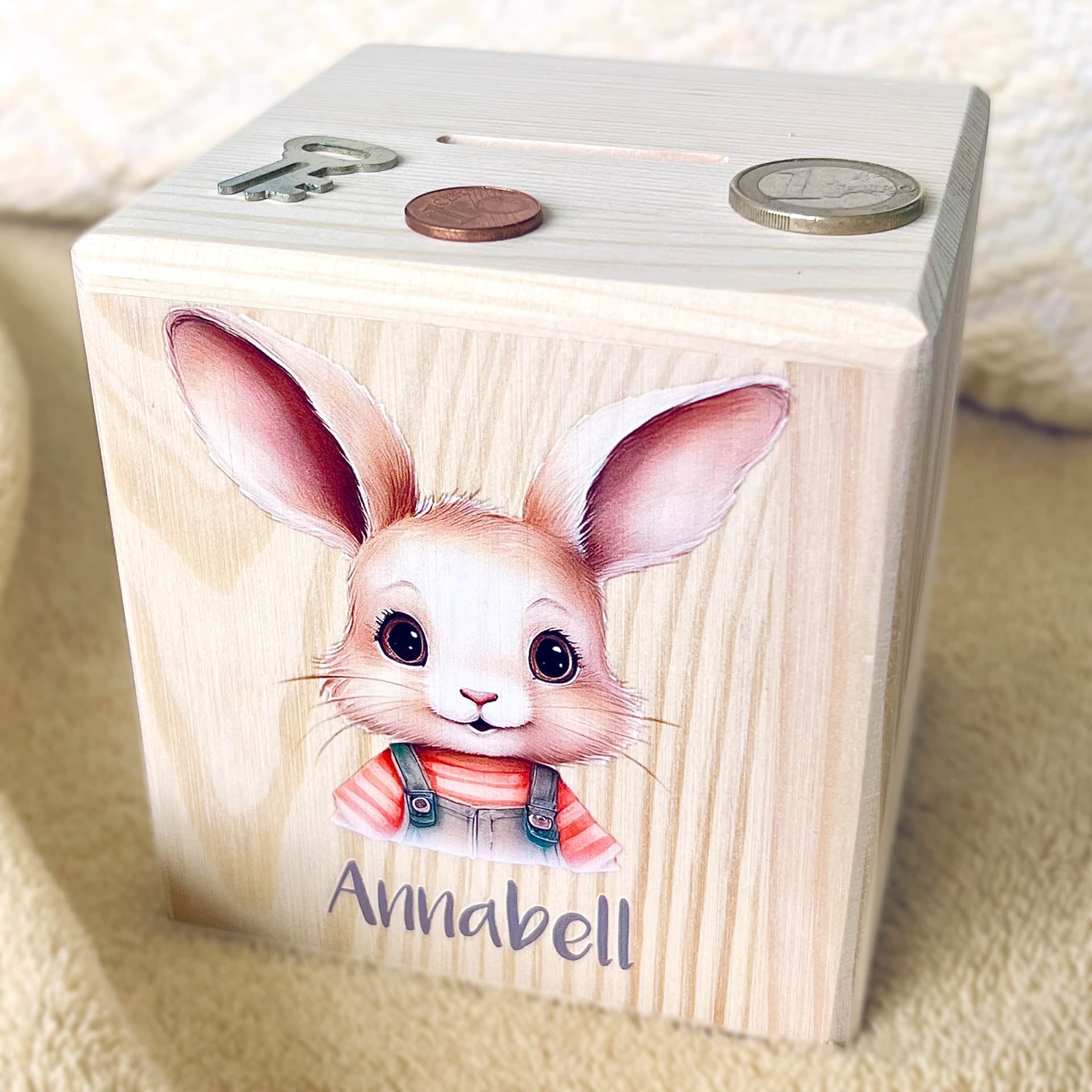 Personalisierte Spardose "Hase"