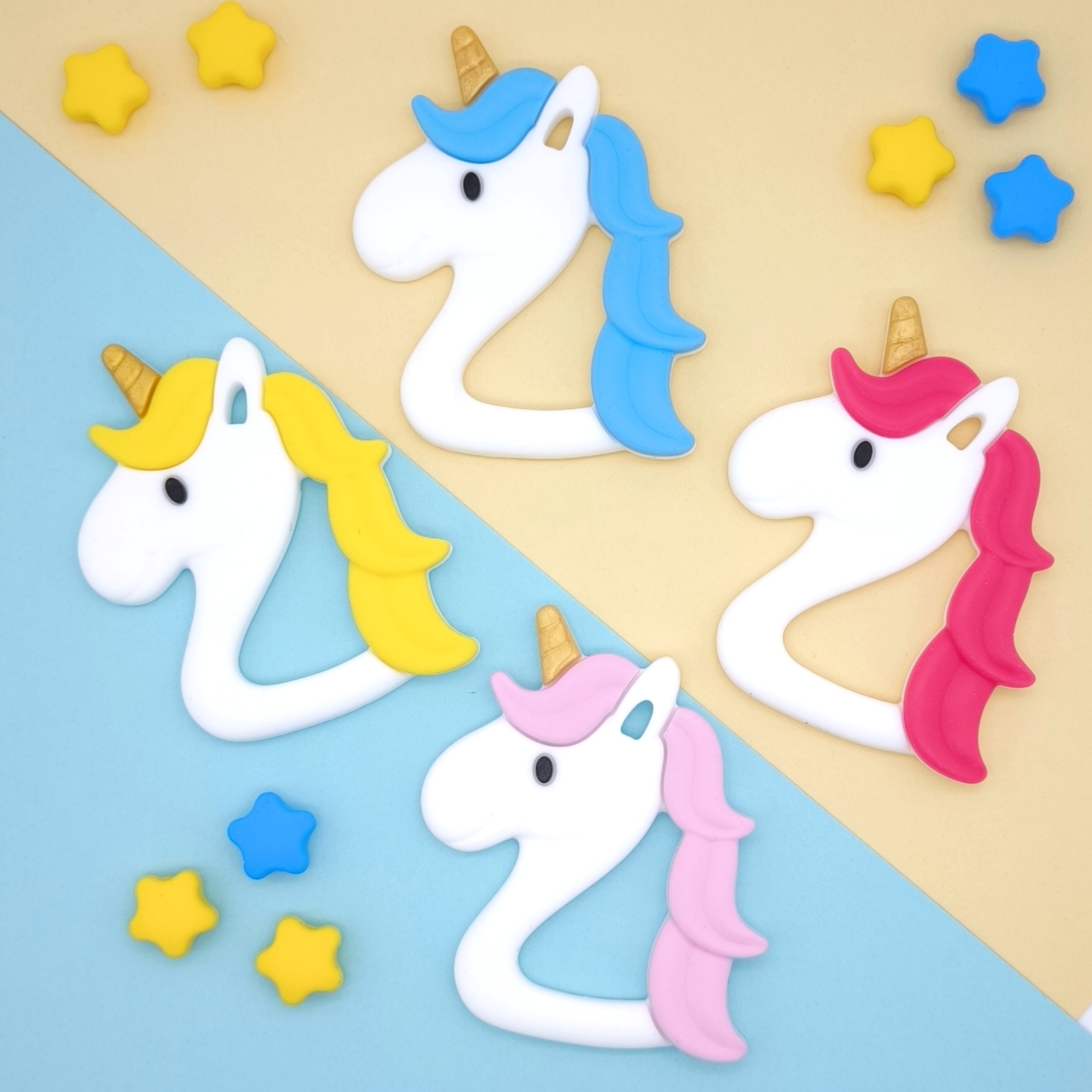 Unicorn teething ring