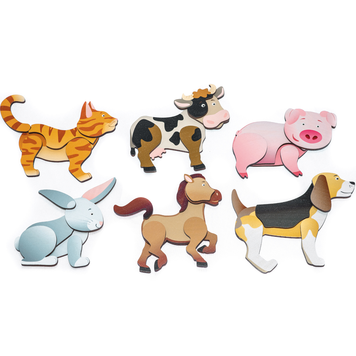 Magnetpuzzle Bauernhoftiere 6er Set