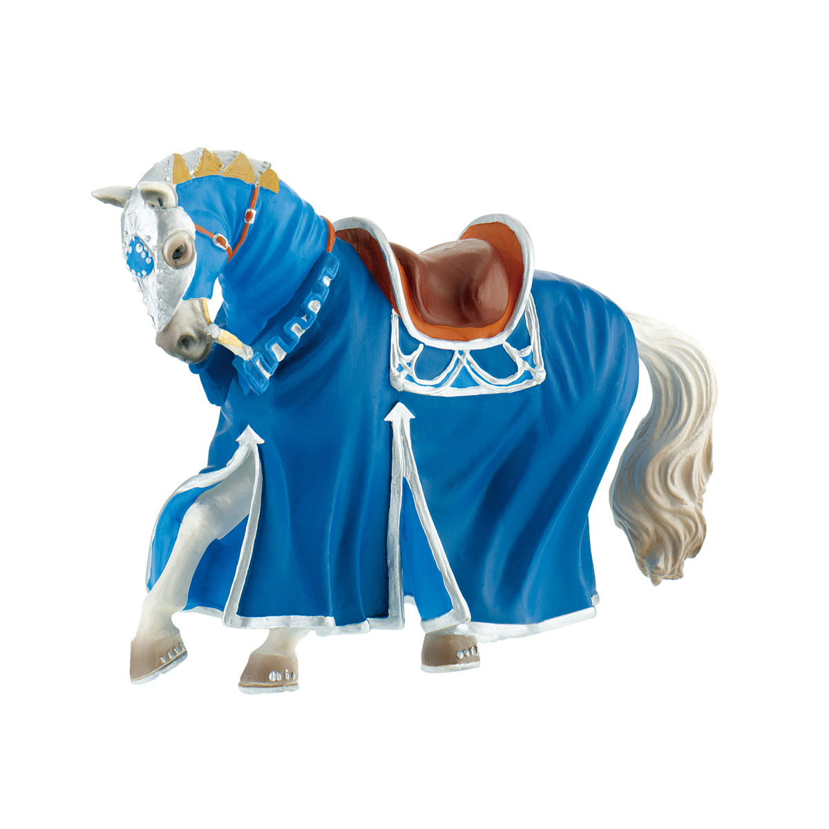 Turnierpferd blau Spielfigur