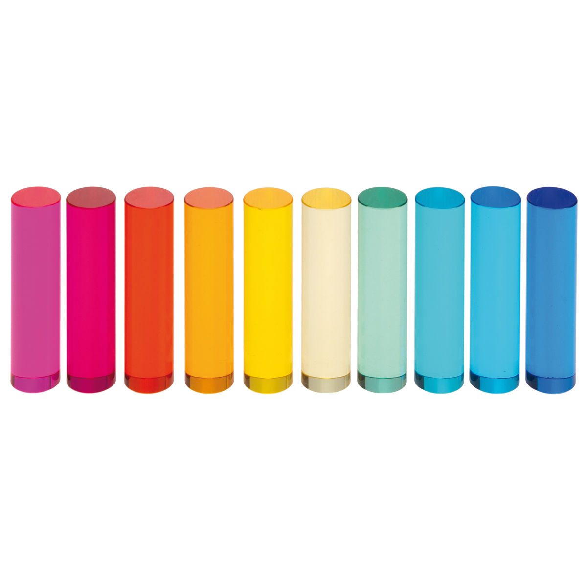 Acryl-Zylinder 10 x 2,5 cm 10er Set